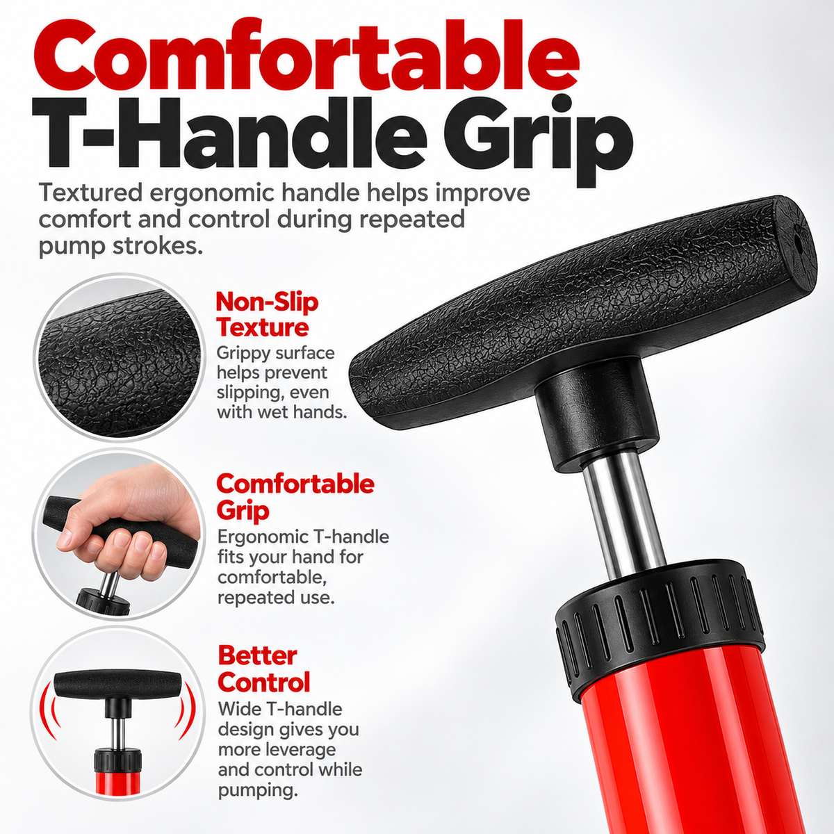 Rubber Toilet Clog Remover Plunger, 1-Piece Tool with Durable Handle, Compact Drain Cleaner for Kitchens & Bathrooms