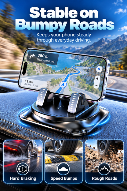 360° Rotating Car Phone Holder with Strong Suction Cup for iPhone & Android