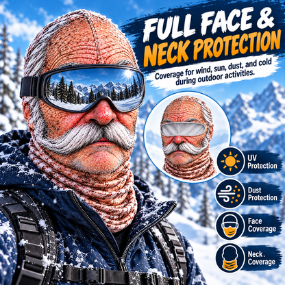 Old Man Ski Winter Face Mask 3D Funny Realistic Face Balaclava Party Gear