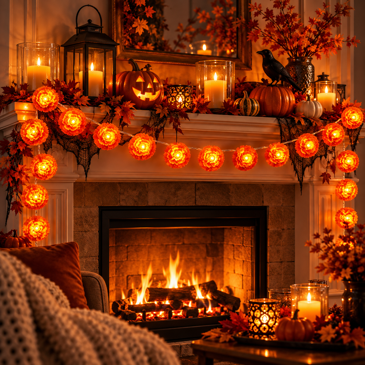 Halloween Sale is LIVE! Get a chance to win a FREE order! This 3m Marigold LED Light creates the perfect Halloween atmosphere for you!