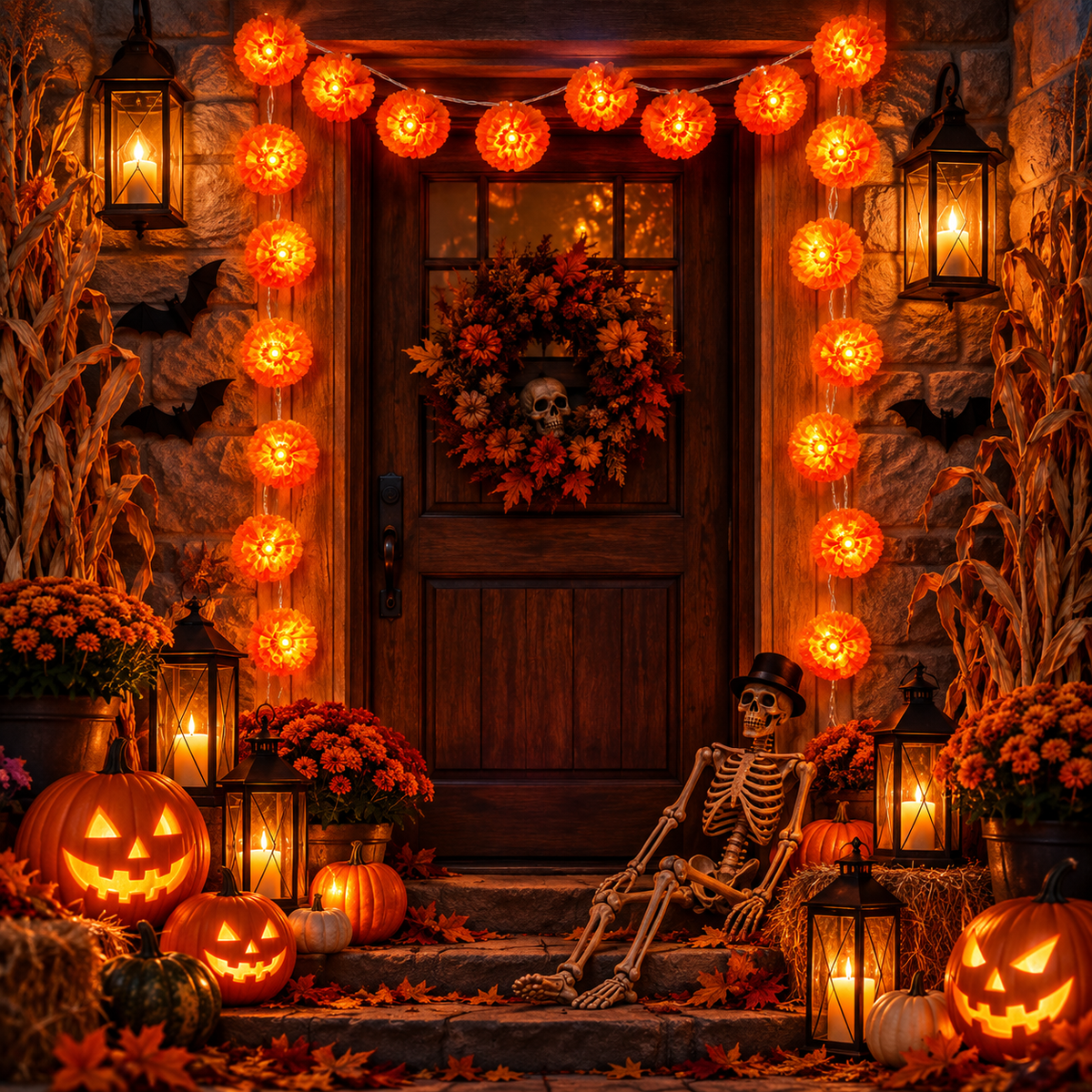 Halloween Sale is LIVE! Get a chance to win a FREE order! This 3m Marigold LED Light creates the perfect Halloween atmosphere for you!