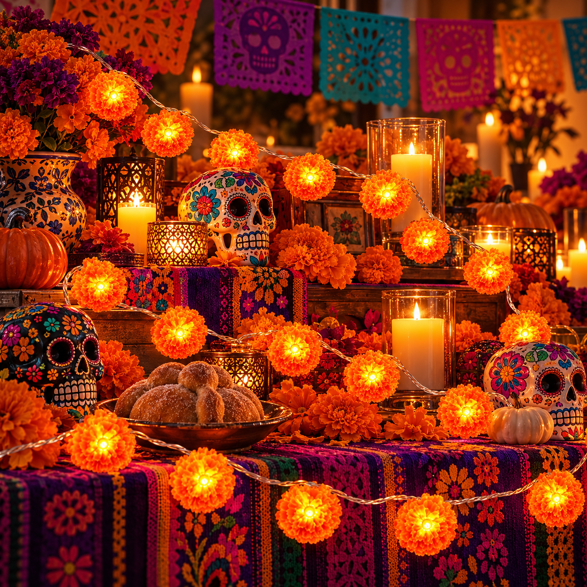 Halloween Sale is LIVE! Get a chance to win a FREE order! This 3m Marigold LED Light creates the perfect Halloween atmosphere for you!