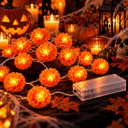 Halloween Sale is LIVE! Get a chance to win a FREE order! This 3m Marigold LED Light creates the perfect Halloween atmosphere for you!