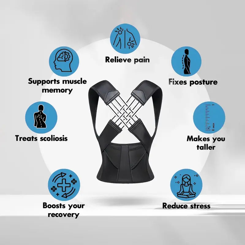 👦 THE ORIGINAL BACK HERO👧 Adjustable Back Posture Corrector with Firm Support for Men & Women