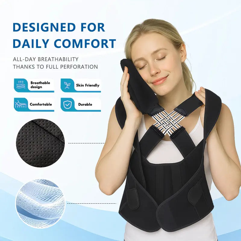 👦 THE ORIGINAL BACK HERO👧 Adjustable Back Posture Corrector with Firm Support for Men & Women
