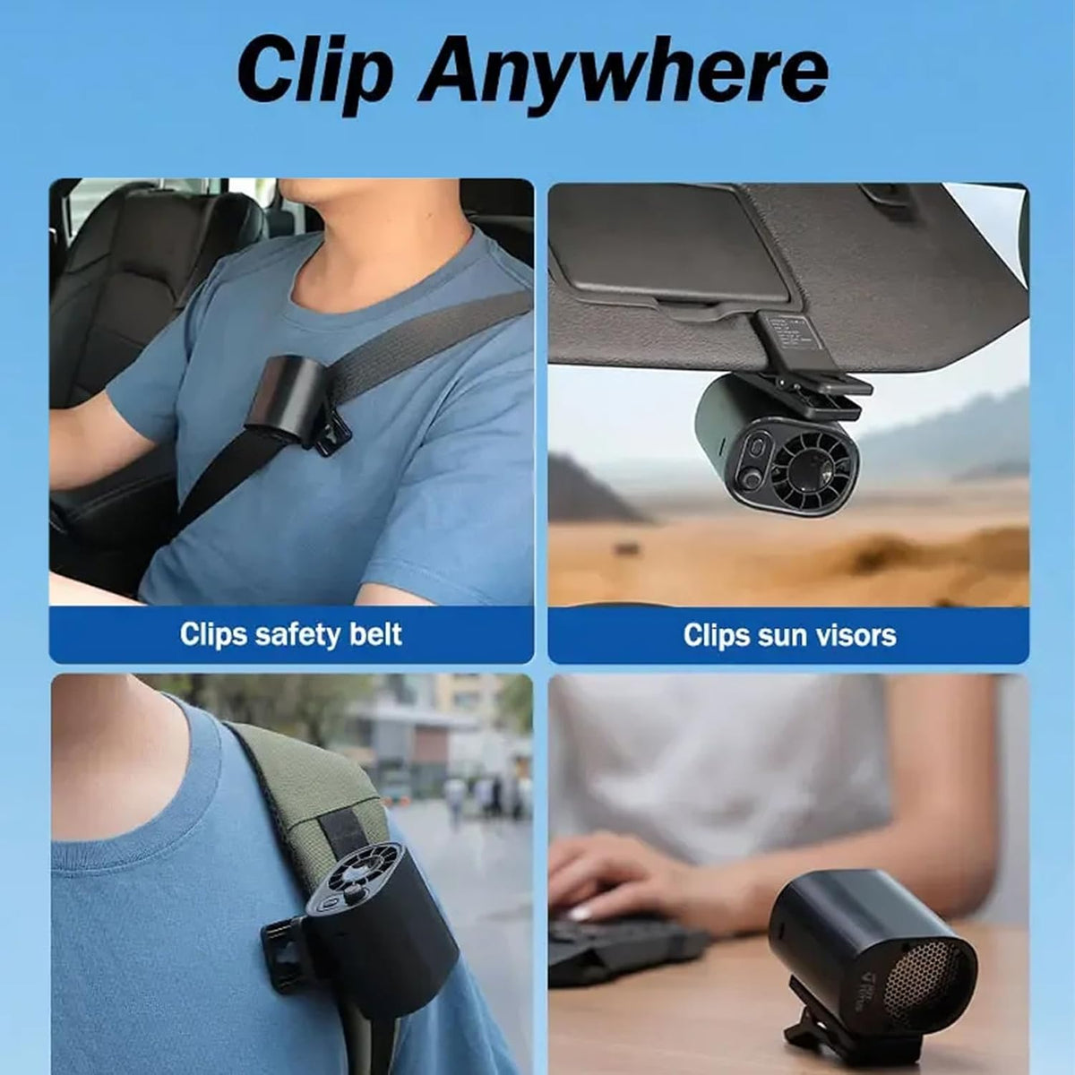 ❄️🌬️Clip-On Car Cooler: Feel Genuine Cold Air In Seconds☃️