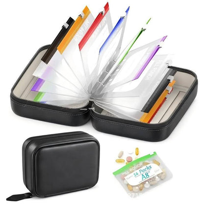 🏆 Last Day Special Price  ! A8 Waterproof Pill Pouch Set – 7 to 14 Days of Meds & Vitamins💧Waterproof & Crush-Resistant Shell