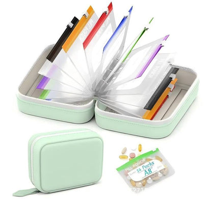 🏆 Last Day Special Price  ! A8 Waterproof Pill Pouch Set – 7 to 14 Days of Meds & Vitamins💧Waterproof & Crush-Resistant Shell