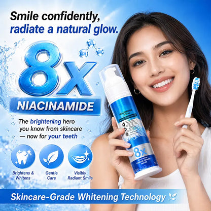 🦷✨Niacinamide Foaming🫧 Whitening Toothpaste 8X - Fresh Breath Stain Removal Gentle Teeth Cleaning