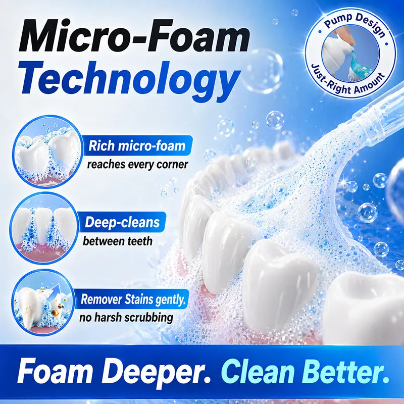 🦷✨Niacinamide Foaming🫧 Whitening Toothpaste 8X - Fresh Breath Stain Removal Gentle Teeth Cleaning