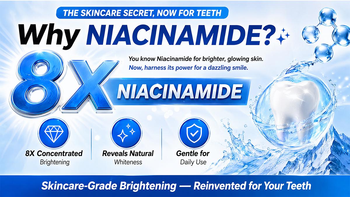 🦷✨Niacinamide Foaming🫧 Whitening Toothpaste 8X - Fresh Breath Stain Removal Gentle Teeth Cleaning