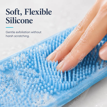 🧽 Back Silicone Scrubber – SPA-Grade & Double-Sided Massage Design – For Softer Skin & Easier Shower Routines – Extra Long Reach 💆‍♀️
