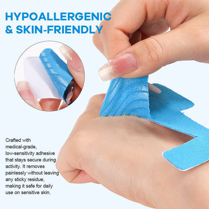 Cut Bunion Corrector Kinesiology Tape– Elastic, Breathable & Hypoallergenic Latex-Free Toe Support Strips