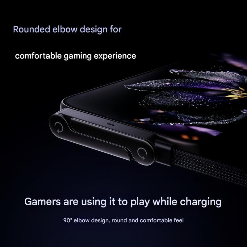 Invisible Stand Type-C Charger Cable - 240W Super Fast Charging 2-in-1 Electronic Cord with Cellphone Holder