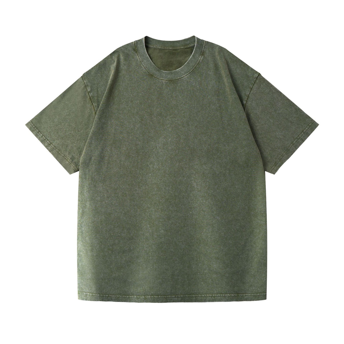 Distressed Washed Cotton 4-Pack Tees Breathable Sports Couples Plain Short Sleeve Black Cream