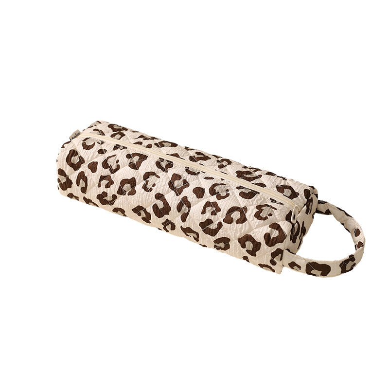 Quilted Multi‑Purpose Storage Bag, Portable Zipper Cosmetic Makeup Pouch with Handle