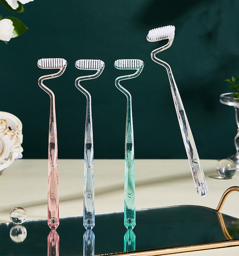 S-Type Vertical Toothbrush - Ultra-Soft Fine Bristles, Oval Design, Polypropylene & PBT Plastic, Unisex Adult Non Toxic Toothbrush for Oral Care Supplies, Deep Clean & Sensitivity Relief, Daily Dental Care