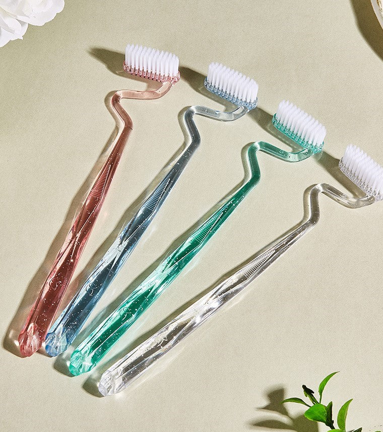 S-Type Vertical Toothbrush - Ultra-Soft Fine Bristles, Oval Design, Polypropylene & PBT Plastic, Unisex Adult Non Toxic Toothbrush for Oral Care Supplies, Deep Clean & Sensitivity Relief, Daily Dental Care