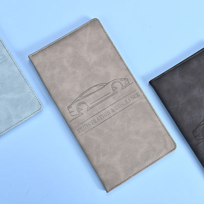 Car Registration & Insurance Card Holder, Magnetic Closure Vehicle Organizer, Car Essential Document Wallet