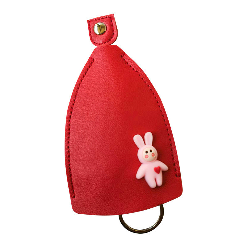 Cute Cartoon Pull-out Key Case, Portable Leather Car Key Holder, Quick Pull Design Anti-Scratch Key Pouch, Kawaii Key Bag for Women Gift