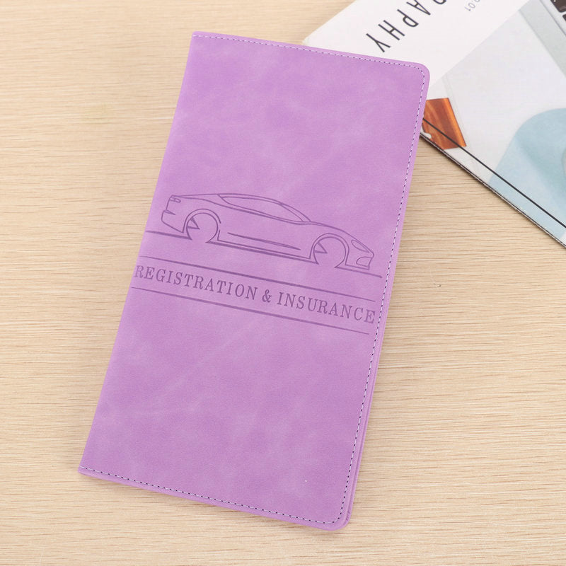 Car Registration & Insurance Card Holder, Magnetic Closure Vehicle Organizer, Car Essential Document Wallet