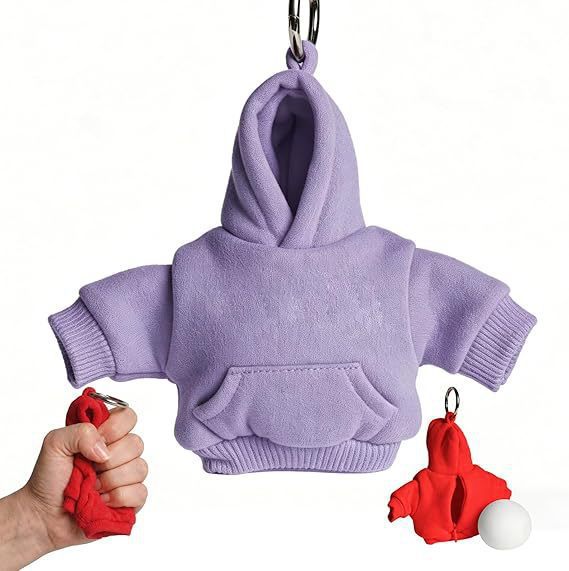 Comfrt | Hoodie Keychain | Miniature Stress Ball Hoodie Clip-On Keychain Charm