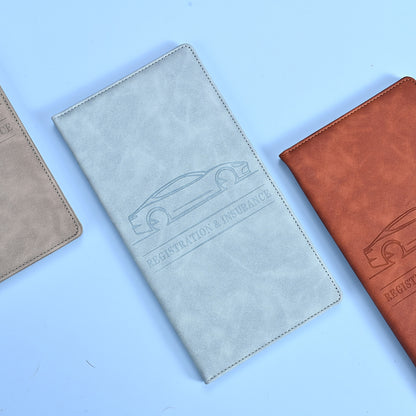 Car Registration & Insurance Card Holder, Magnetic Closure Vehicle Organizer, Car Essential Document Wallet