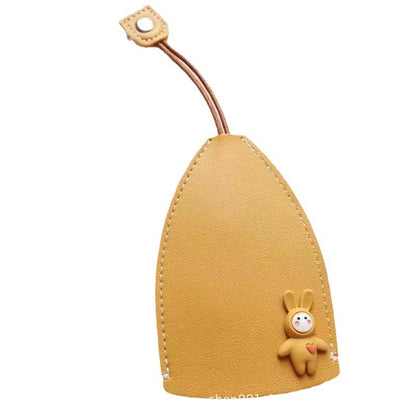 Cute Cartoon Pull-out Key Case, Portable Leather Car Key Holder, Quick Pull Design Anti-Scratch Key Pouch, Kawaii Key Bag for Women Gift
