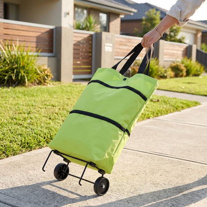 Heavy-Duty Rolling Cart with Reinforced Oxford Fabric, Silent Wheels
