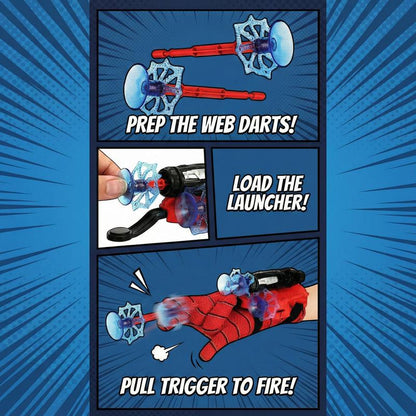 AOTAROW Heroic Spider Silk Superhero Wrist Launcher String Shooter Blasters Toy Set