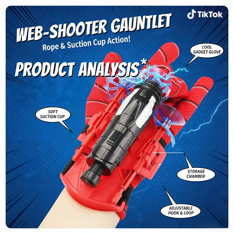 AOTAROW Heroic Spider Silk Superhero Wrist Launcher String Shooter Blasters Toy Set