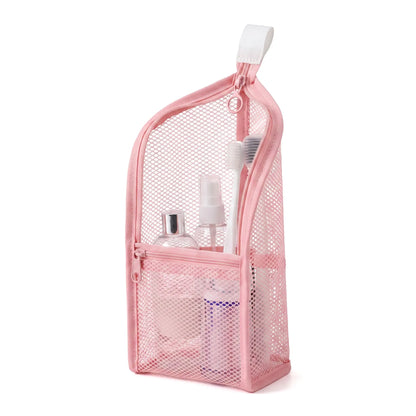Mesh Zipper Toiletry Storage Pouch – Multi-Pocket Travel Cosmetic Organizer Bag