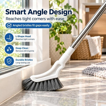 Adjustable Length Stainless Steel Telescopic Long Handle Crevice Cleaning Brush, Narrow Gap Cleaner for Bathroom, Hard-to-Reach Spaces
