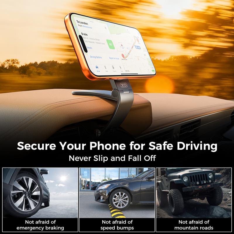 Magnetic Car Phone Mount, Hands Free Cell Phone Holder Clip Car