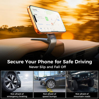 Magnetic Car Phone Mount, Hands Free Cell Phone Holder Clip Car