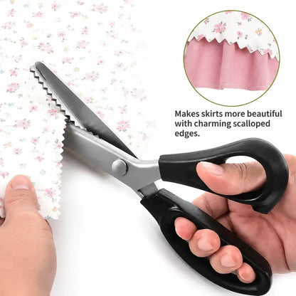 Stainless Steel Zig Zag Scissors with Serrated Teeth - Perfect for DIY Crafts