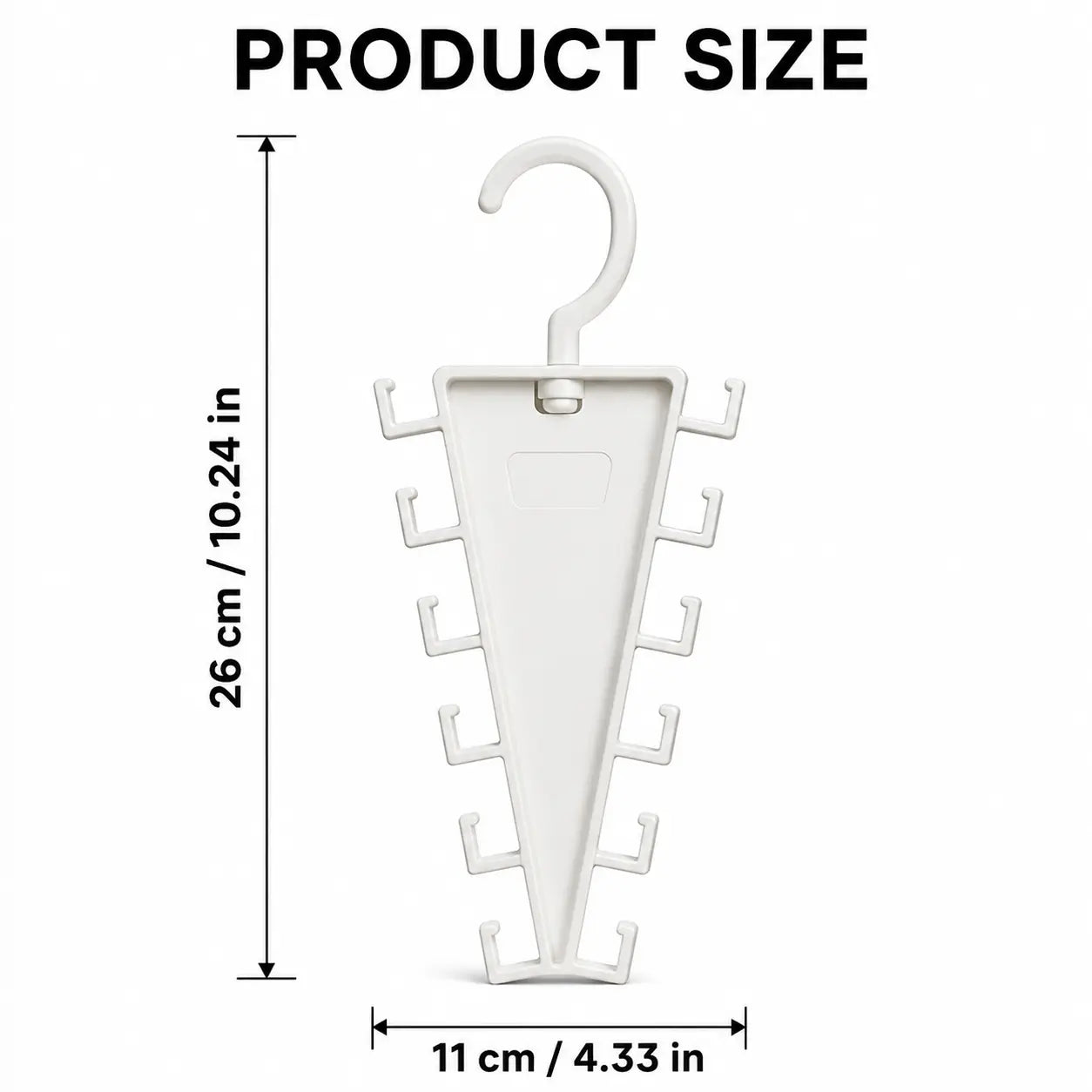 V-Shaped Double-Sided Closet Organizer Hanger – 360° Rotatable Space-Saving Rack with 12 Hooks