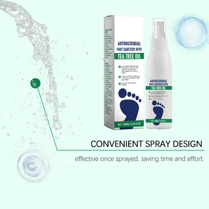 👣Tea Tree Oil Foot Spray - Plantar Moisturizing 👟Deodorant for Odor Control & Dry Feet Care