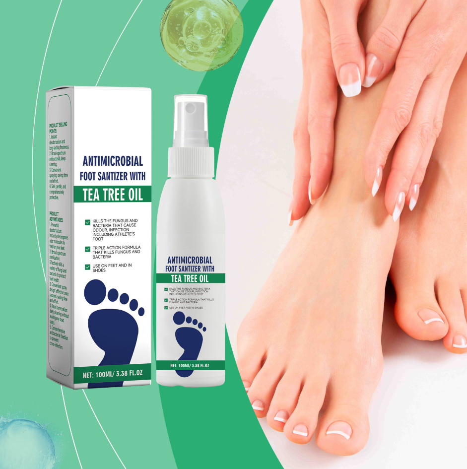 👣Tea Tree Oil Foot Spray - Plantar Moisturizing 👟Deodorant for Odor Control & Dry Feet Care