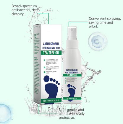 👣Tea Tree Oil Foot Spray - Plantar Moisturizing 👟Deodorant for Odor Control & Dry Feet Care