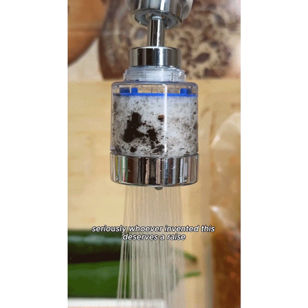 Faucet Water Filter for Sink  Splash-Proof Tap Filter for Kitchen & Bathroom