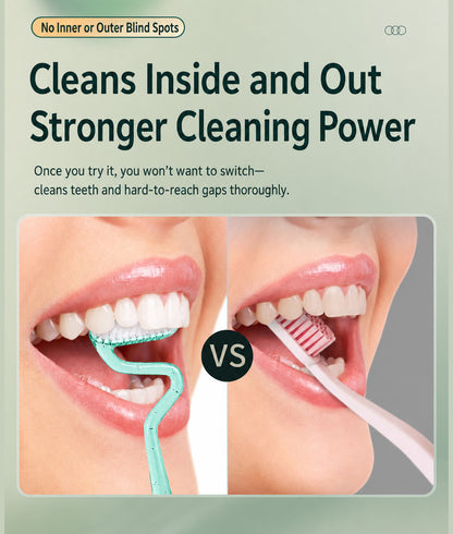 S-Type Vertical Toothbrush - Ultra-Soft Fine Bristles, Oval Design, Polypropylene & PBT Plastic, Unisex Adult Non Toxic Toothbrush for Oral Care Supplies, Deep Clean & Sensitivity Relief, Daily Dental Care