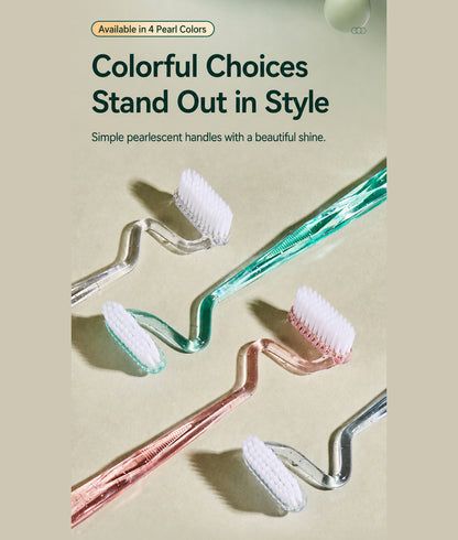 S-Type Vertical Toothbrush - Ultra-Soft Fine Bristles, Oval Design, Polypropylene & PBT Plastic, Unisex Adult Non Toxic Toothbrush for Oral Care Supplies, Deep Clean & Sensitivity Relief, Daily Dental Care
