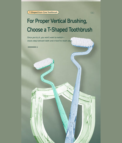 S-Type Vertical Toothbrush - Ultra-Soft Fine Bristles, Oval Design, Polypropylene & PBT Plastic, Unisex Adult Non Toxic Toothbrush for Oral Care Supplies, Deep Clean & Sensitivity Relief, Daily Dental Care